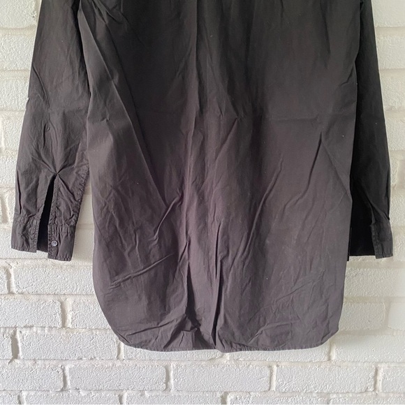 Standard James Perse Brown Mandarin Collar Button Down Shirt Top Women’s 1 Small - Picture 6 of 7